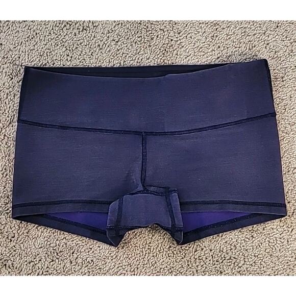 Lululemon Boogie Shorts Navy Blue Size 6 GUC Yoga Athletic Shorts - Picture 3 of 8